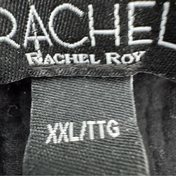 Rachel Roy Button down long sleeve polo black soft beachy flowy comfy xxl - Picture 6 of 9